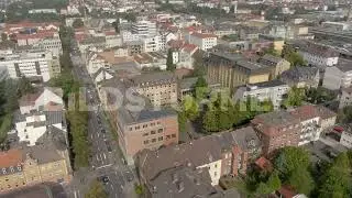 Marienschule Fulda & Umgebung - Stockfootage Luftaufnahmen Aerial 4K