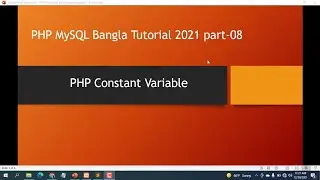 PHP Constant Variable Tutorial in Bangla  2021