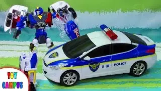 Hello Carbot Avante Pron Police Robot to Car | 헬로카봇 아반떼 프론 폴리스 | ToysReview ToyCampus