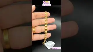 22 Carat 916 Gold Unisex Bracelet Design With Weight For Men & Women Both #gcaratjewellery