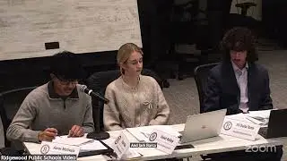 Ridgewood BOE Meeting 1/29/2026