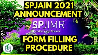 SPJAIN 2021 announcement and Form Filling procedure