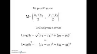 Midpoint and Length of Line Segment Formula