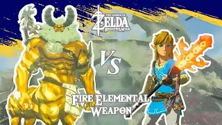 Beating Gold Lynel with Fire Elemental Weapon ONLY