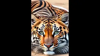 Image vectorielle Tiger g&eacute;n&eacute;r&eacute;e par r&eacute;seau neuronal unique, haute qualit&eacute;, utilisation commerciale