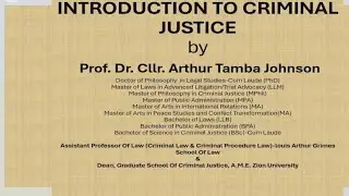Introduction to Criminal Justice