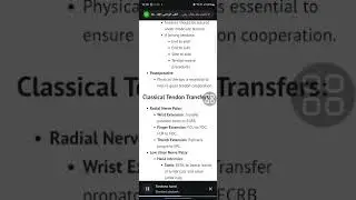 Tendon transfer