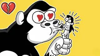 When King Kong Falls in Love... 💔| Absurd Cartoon Animation | Kotak Kartun