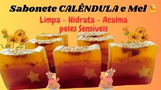 OURO Amarelo🌟* Sabonete de Cal&ecirc;ndula e Mel* 🧡&oacute;timo para peles Sens&iacute;veis-irrita&ccedil;&otilde;es