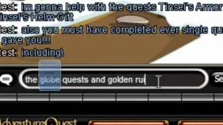 AQW quest help Tinsel's Armor and Helm Gift