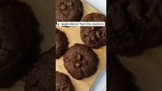 4 ingredient Nutella cookies in 10 minutes!