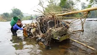 Repair Recover Maintenance Oil Machine. Flooded Engines Swept Away By Floods \ GENIUS GIRL. Ep 1