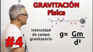 Intensidad de campo gravitatorio. Gravitación. Física. Problemas #4