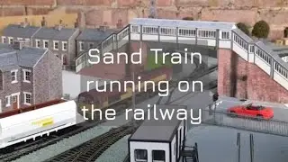 Sand train running on the railway