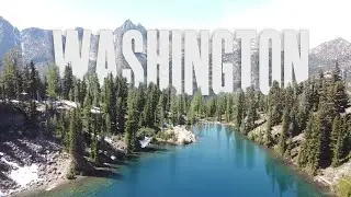 AMAZING BLUE LAKE IN NORTH CASCADES NATIONAL PARK