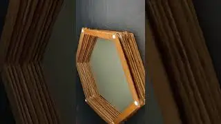 DIY hexagon wall shelf using ice cream stick❤ #icecreamstick #shorts #viralshorts #walldecor