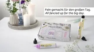 KREUL Candle Pen 6er Set Hello Baby: Fein gemacht f&uuml;r den gro&szlig;en Tag.