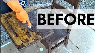 What a MESS! / Vintage School Desk Makeover!