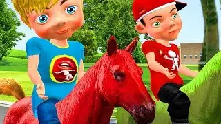 Kids Joy Ride with #Color Horses for #Children's | #Finger Family #Nursery rhymes for toddlers