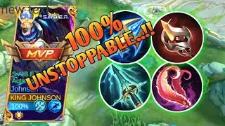 100% неудержим!! Лучшая сборка Джонсона: урон 1 удар ~ MLBB