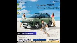 ❤️2023 New Hyundai Exter SXOConnect AMT DT❤️  Micro SUV  Tamilmotors 360 at Kovai Hyundai