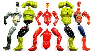 Hulk smash red Spider-Man Batman iron-man assemble toys video 