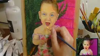 Acrylic Portrait Painting 