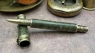 Pen Turning: Turning a Fly-Fishing Rollerball Pen from Penn State Industries.