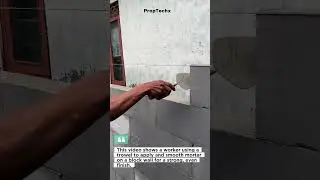 Perfect Mortar Joint Finish with a Trowel! #Masonry #Construction #Bricklaying