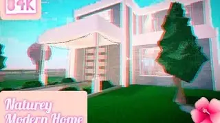 Naturey Modern Home I 84k I Bloxburg Speedbuild