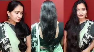South Indian loose hair bun over waist// with long hair!!!