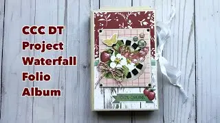 Waterfall Folio Album CCC DT project | Country Craft Creations | SS Simple Vintage Berry Fields