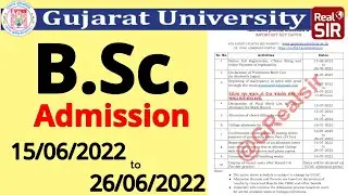 BSc Admission 2022 | Online full Registration Date 15-06-2022  to  26-06-2022 | GU Admission 2022-23