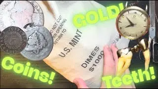 Magic Dime Bag! Gold Teeth, Watches, Rings, Coins, Silver, etc #gold #jewelry #watch #coin #history