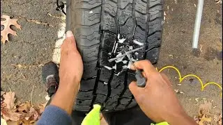 DIY Quick Tire Repair on the Road | Flat Tire Fixed Fast
