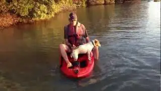Jack rustle riding surfango jet kayak