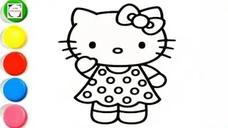 Cute Hello kitty | Drawing, Painting & Coloring For Kids and Toddlers_ Child Art