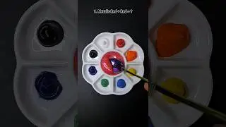 🎨 Metalic Red VS random colors - ASMR color mixing #satisfying #mixingcolors #shorts