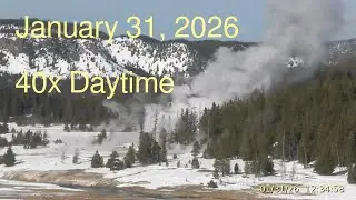 January 31, 2026 Upper Geyser Basin Daytime Streaming Camera Archive