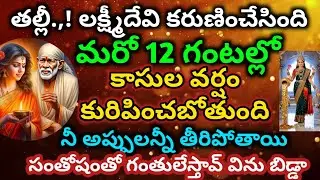 తల్లీ మరో 12 గంటల్లో నీ ఇంట్లో కాసుల వర్షం కురిపించబోతుంది విని తెలుసుకో|saibaba motivationaladvice