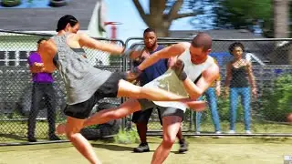 UFC4 Backyard Fight - Zhang VS Namajunas CPU Matchup.
