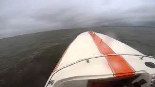 24 superboat running in small chop