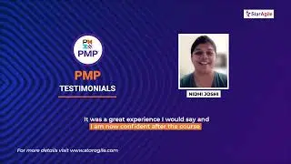 Project Management Professional (PMP) Course Testimonial by Nidhi Joshi | StarAgile Reviews