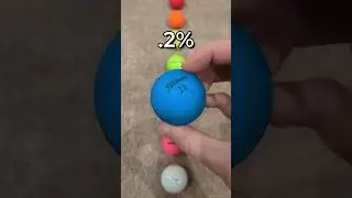 Какой самый редкий цвет мяча для гольфа?! 🎨Найдено 10 000 мячей!
