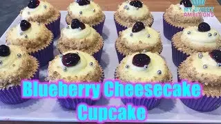 Blueberry Cheesecake Cupcake - mysweetambitions