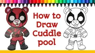 How to draw a Cuddle pool |Easy drawing |Just arts