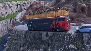 Journey to the Edge 🌪️ Scariest Bus Drive on the World’s Most Dangerous Mountain Roads #13