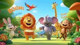 Lion&rsquo;s Jungle Drum Beat Song for Kids | Fun Animal & Music Nursery Rhymes for Toddlers 🦁🥁🎶