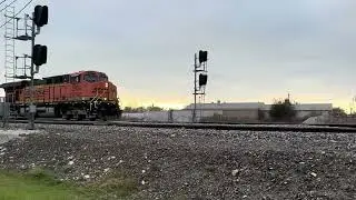 Northbound BNSF Intermodal Train heading through Saginaw TX. December 13, 2025