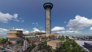 Skyscraper at SKYPLEX World's Tallest Rollercoaster Announcement w/ Ride Details, Helicopter Footage